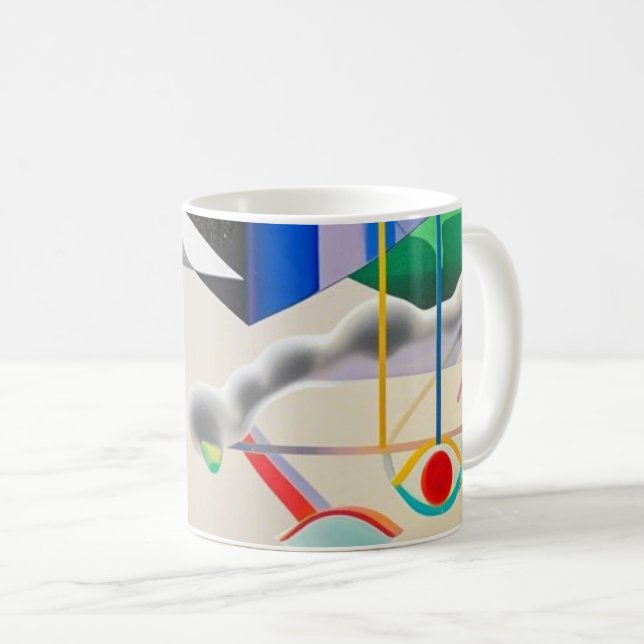 Harmonious blend of textures, gradients coffee mug (Front Right)