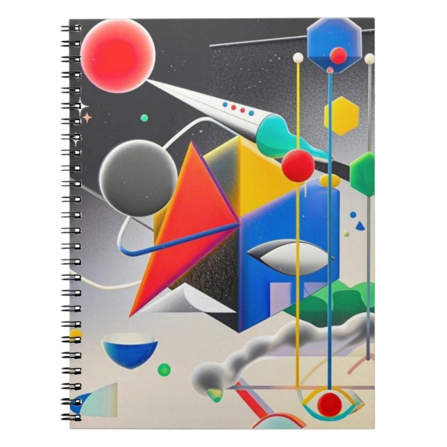 Harmonious blend of textures, gradients notebook (Front)