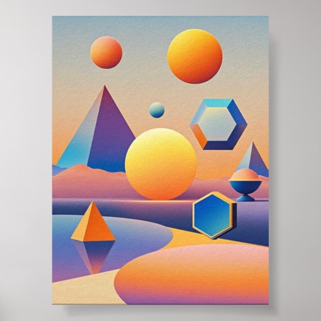 Harmonious blend of textures, gradients poster (Front)