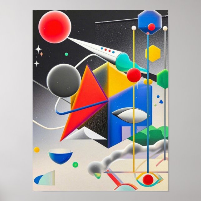 Harmonious blend of textures, gradients poster (Front)