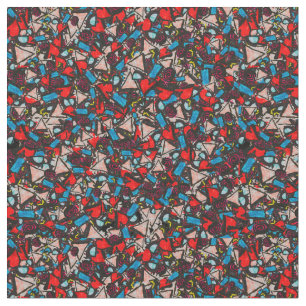 Harmonious Chaos Vibrant Abstract Design Fabric