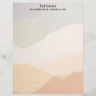 Harmonious Earth Colours Personalised Letterhead