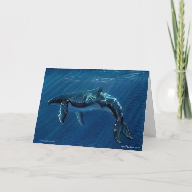 Harmonious Humpback Whale Greeting Card (Front)