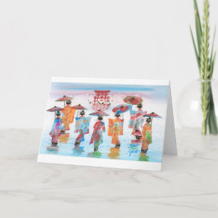 HARMONIOUS MOTION, JAPANESE GEISHA CARD