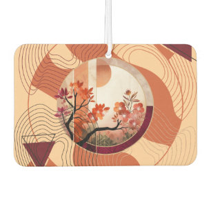 Harmonious Orange Blossom Circles Car Air Freshener