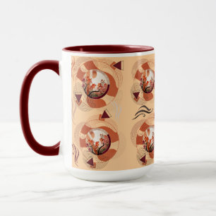 Harmonious Orange Blossom Circles Mug