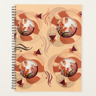 Harmonious Orange Blossom Circles Planner