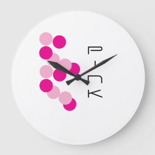 Harmonious Pink Fusion Large Clock
