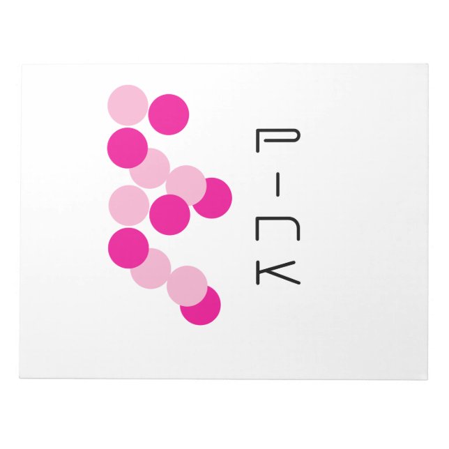 Harmonious Pink Fusion Notepad (Front)
