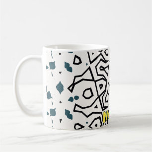 Harmonious Yellow, Green, Blue and Black  Coffee Mug