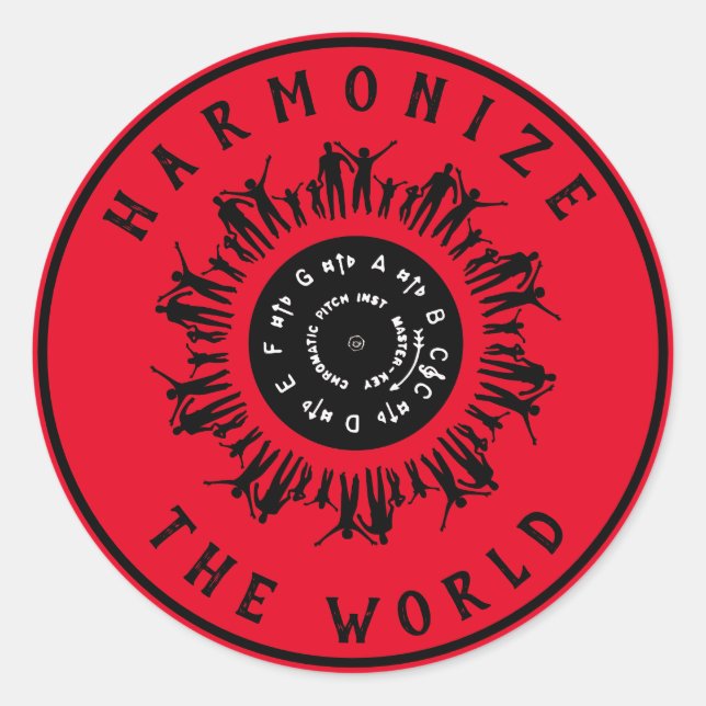 Harmonise the World Logo Classic Round Sticker (Front)