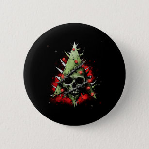 Harmonising Contrasts Christmas Tree Meets Punk-Ro 6 Cm Round Badge