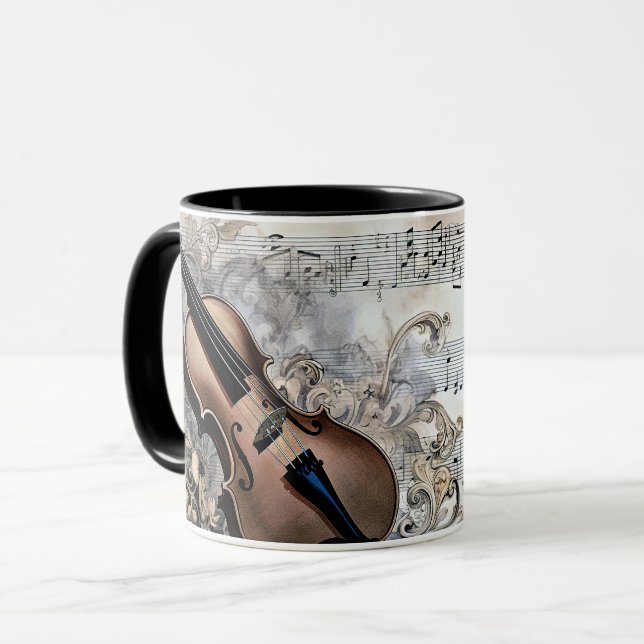 Harmonising Technology, musical illustration, Mug (Front Left)