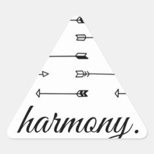 Harmony arrow print pattern arrows hipster quote triangle sticker
