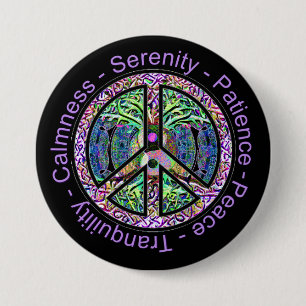 Harmony, Balance, Oneness Peace Symbol 7.5 Cm Round Badge