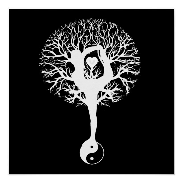 Harmony & Balance  Yin Yang Tree of Life Poster (Front)