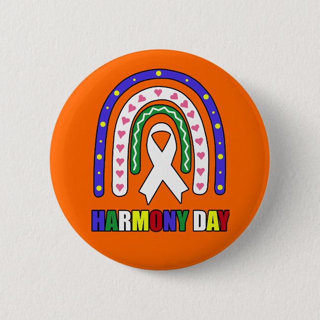 Harmony Day Australia  6 Cm Round Badge (Front)
