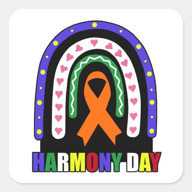 Harmony Day Australia  Square Sticker (Front)