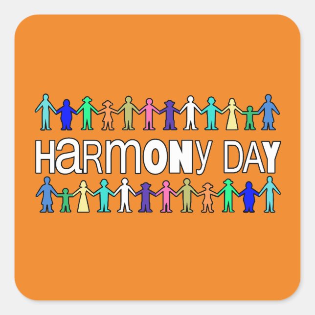 Harmony Day Australia  Square Sticker (Front)