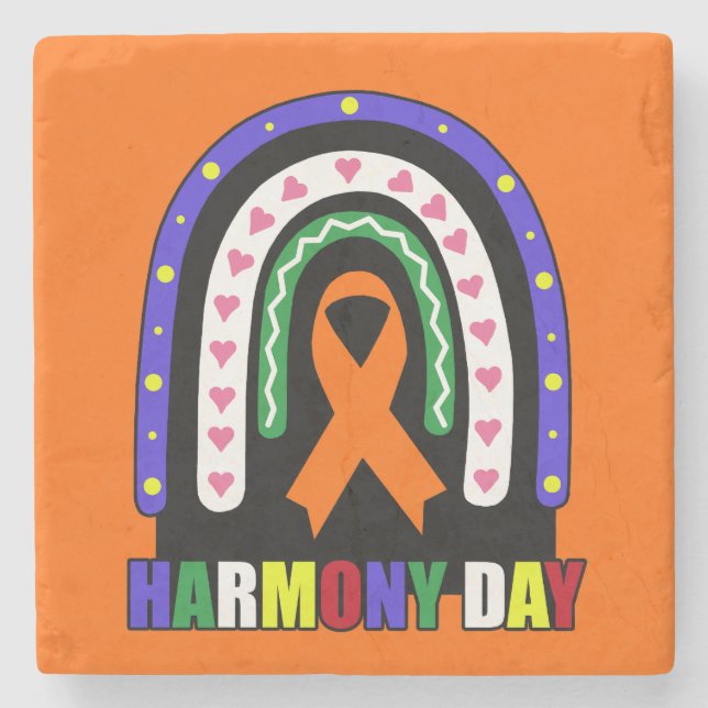 Harmony Day Australia  Stone Coaster (Front)