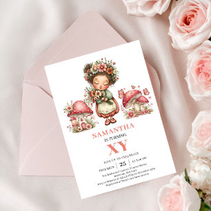 Harmony Fairy 3rd Birthday Pastel Floral Invitatio Invitation