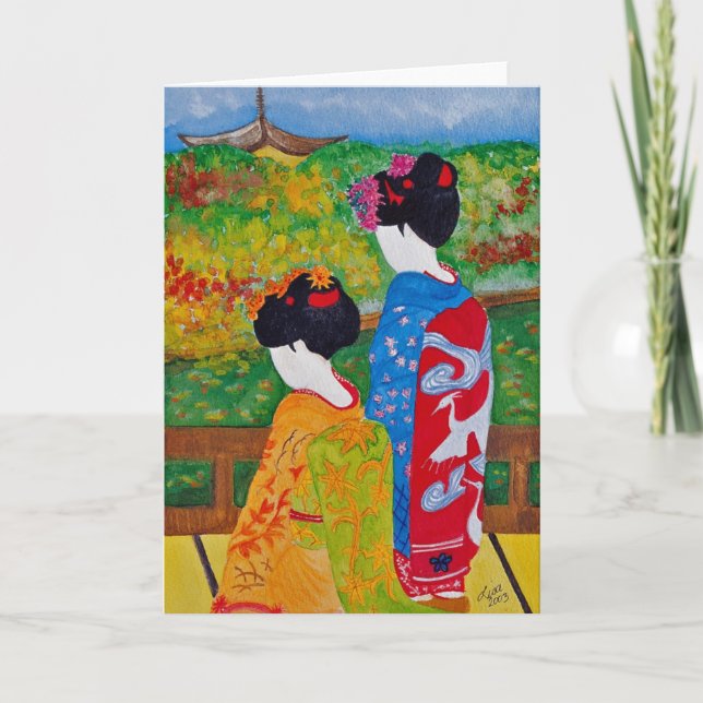 Harmony Geisha Greeting Card (Front)