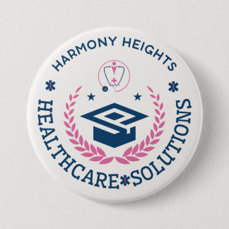 Harmony Heights Healthcare Solutions Company Logo 7.5 Cm Round Badge