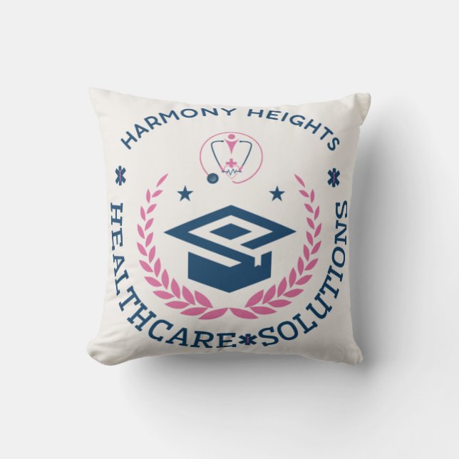Harmony Heights Healthcare Solutions Company Logo Cushion (Front)