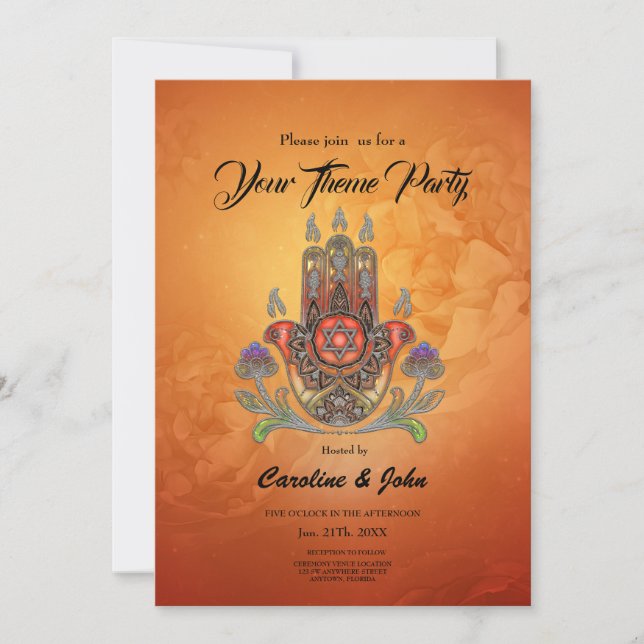 Harmony in colour and form invitation (Front)