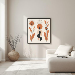 Harmony in Form – Neutral Abstract Composition Poster