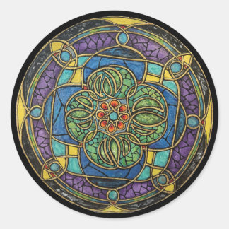 Harmony In Glass Light Classic Round Sticker