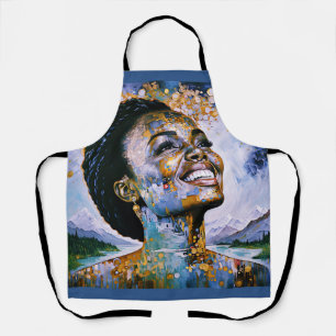 "Harmony in Gold and Sky" Apron
