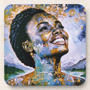 "Harmony in Gold and Sky"      Coaster
