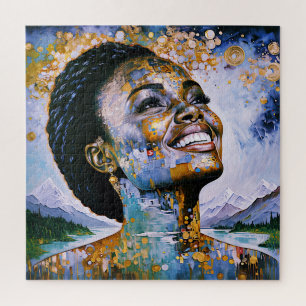 "Harmony in Gold and Sky" Jigsaw Puzzle