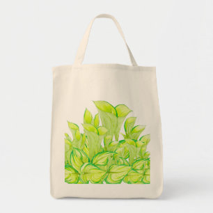 'Harmony in Green' on a Grocery Tote Bag