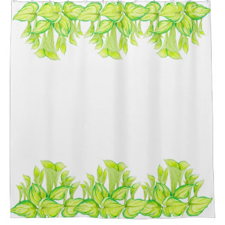 'Harmony in Green' on a Shower Curtain