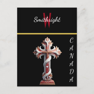 Harmony in Red and White Postcard