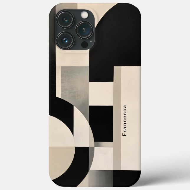 Harmony in Shades: Abstract Composition of B & w Case-Mate iPhone Case (Back)