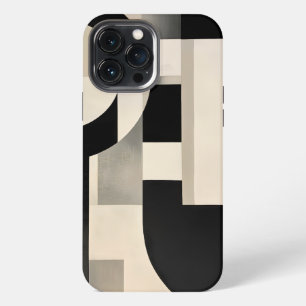 Harmony in Shades: Abstract Composition of B & w iPhone 13 Pro Max Case