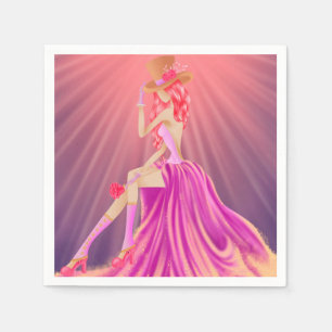"Harmony in Stardust" A Glamorous Steampunk Queen Napkin