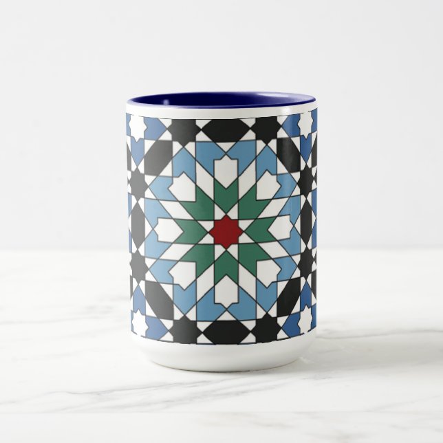 Harmony in Tiles – Moroccan Geometric Mug (Center)