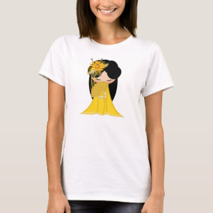 Harmony Kokeshi Doll in blends of yellow Tshirt
