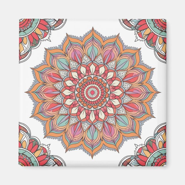 Harmony Mandala (Calming and Soothing) Magnet (Front)