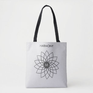 Harmony Mandala on Silver Colour Tote Bag