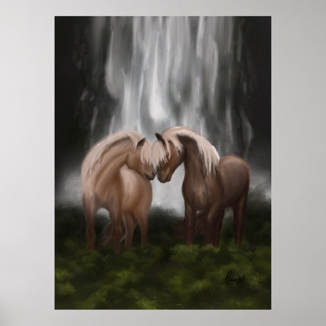 Harmony of Horses: Icelandic Serenity Poster (Front)