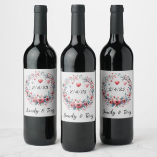 Harmony of Nature Floral Wine Label