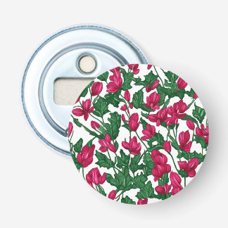 harmony of pink and white flowers bottle opener