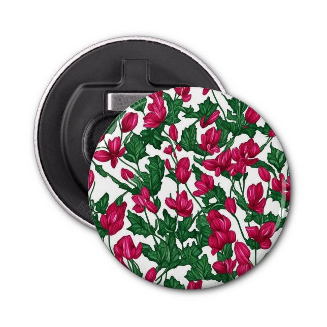 harmony of pink and white flowers bottle opener (Front)