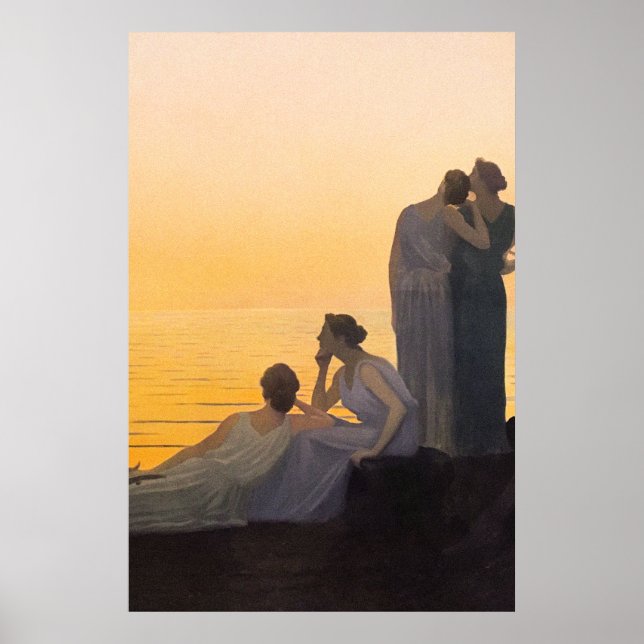 Harmony of Sea Evening by Alphonse Osbert Poster (Front)