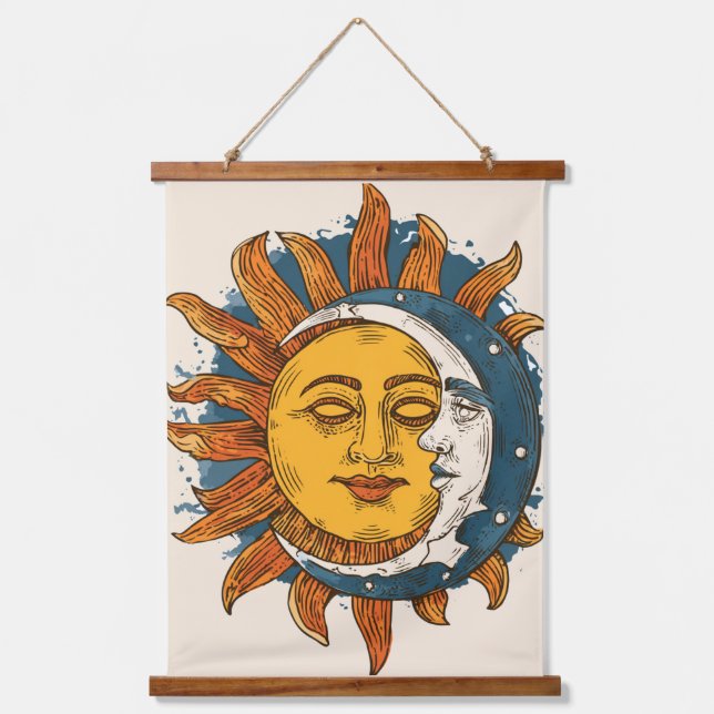 Harmony of Sun and Moon Hanging Tapestry (Front)